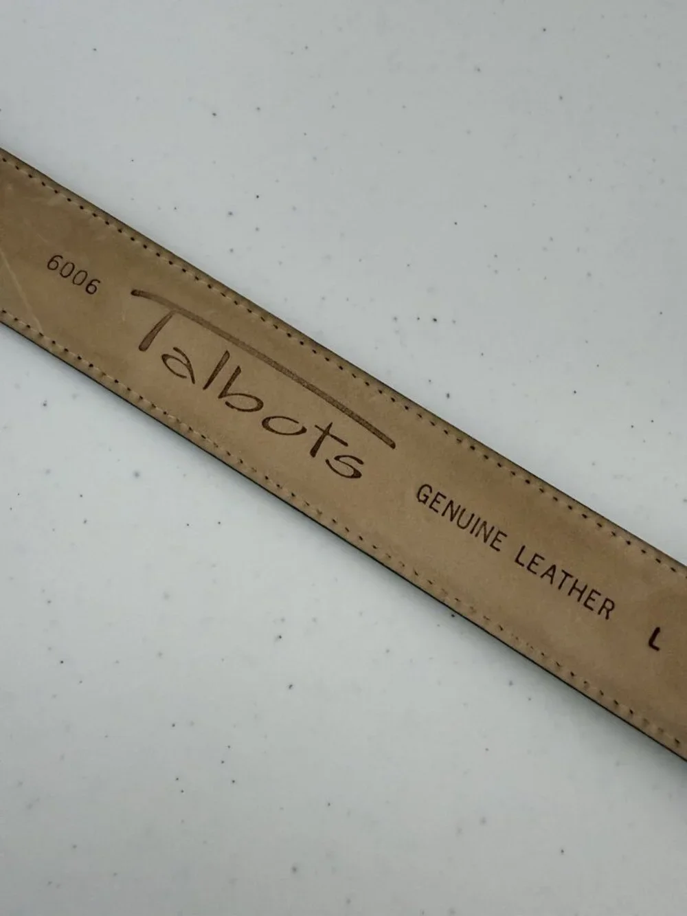 Talbots 6006 Women's Leather Belt Black Size Large